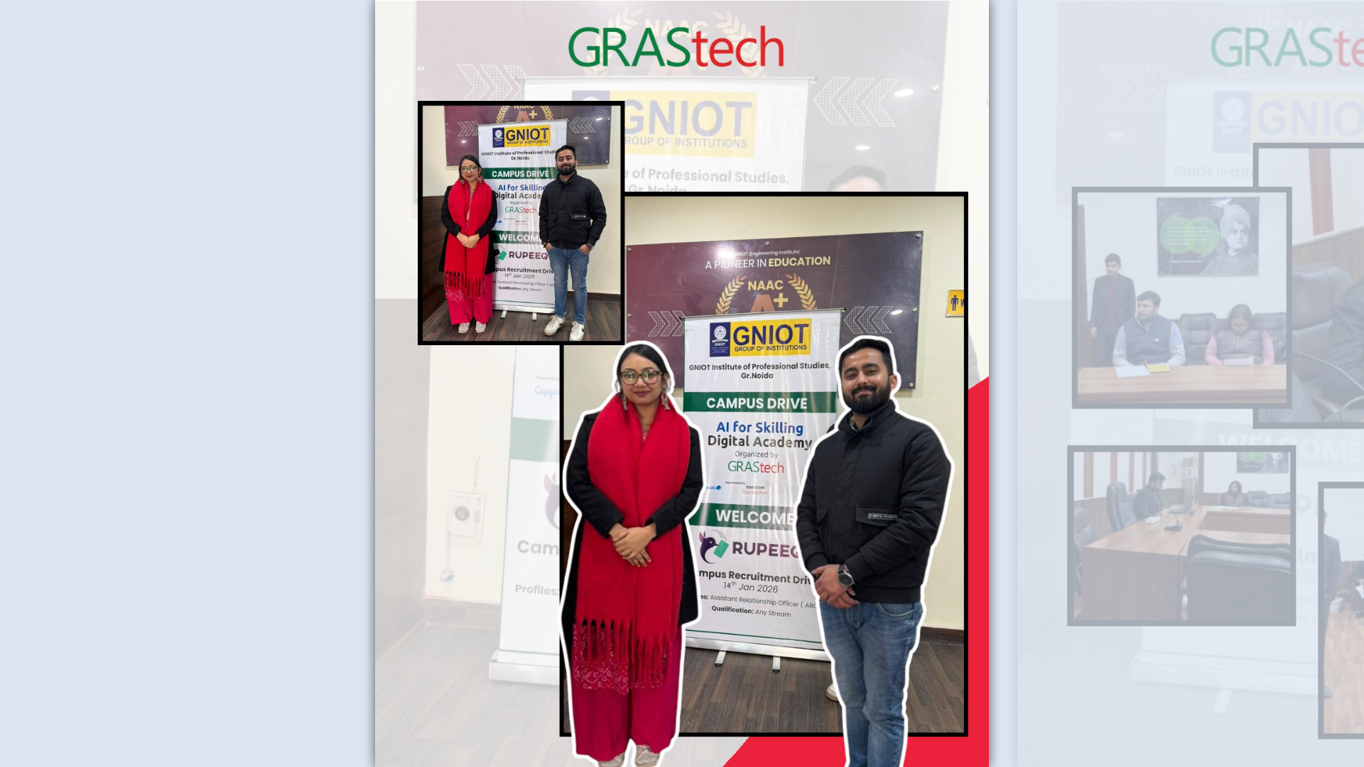 Campus Placement Drive at Greater Noida Institute of Technology(GNIOT) College in collaboration with RupeeQ