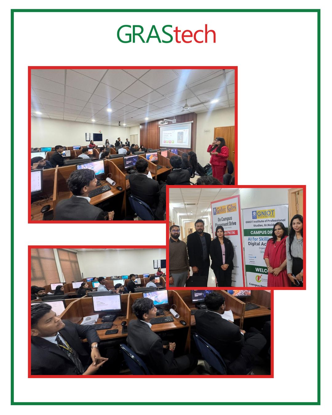Placement Drive at Greater Noida Institute of Technology(GNIOT), Noida in collaboration with vCommission