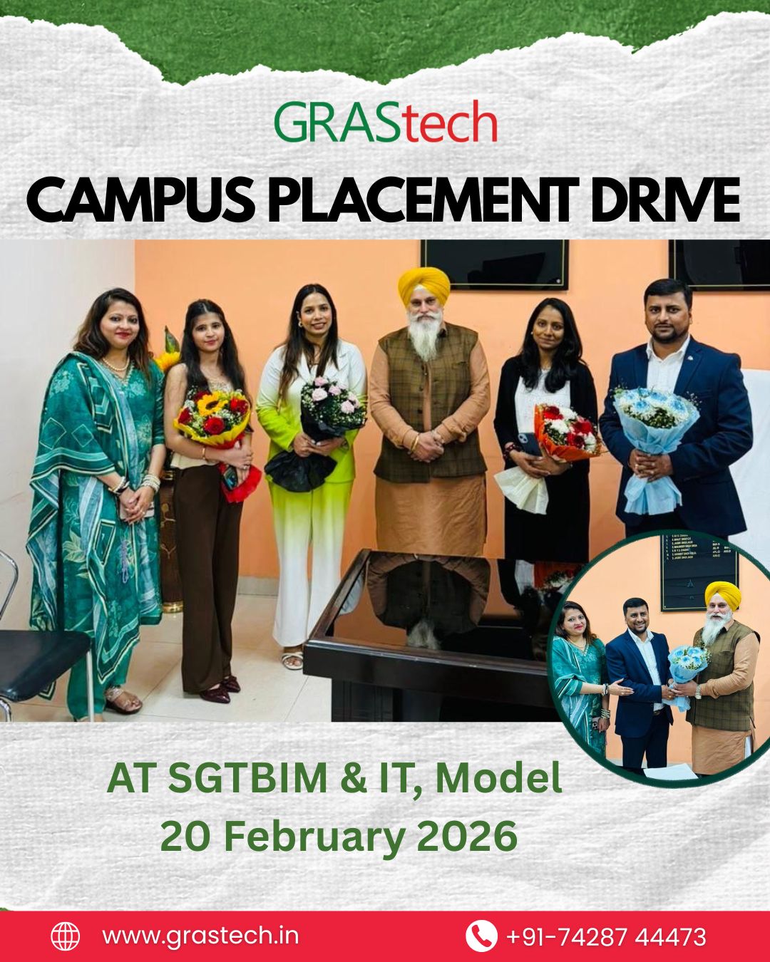 On-Campus Placement Drive was conducted at SGTBIM & IT, Model Town Delhi